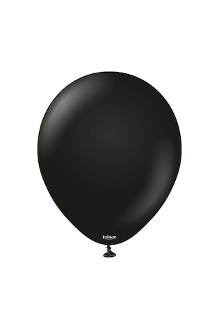 Gemar Parti Doğum Günü Organizasyon Balon - 28 Cm. - Ivory - Siyah - 100 Adet Siyah