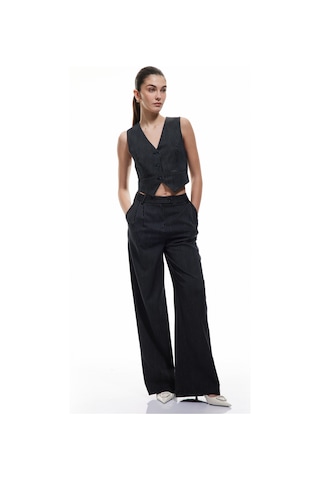 Koton Slim Fit V Yaka Kolsuz Düğmeli Takım Yeleği Lacivert Çizgili 5sak20015ew Lacivert Çizgili Lacivert