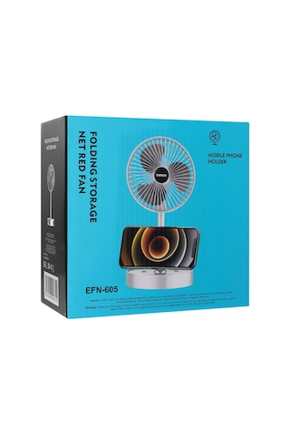 Everest Efn-605 Masaüstü Şarj Edilebilir Beyaz 800mah Usb Fan 1 Adet