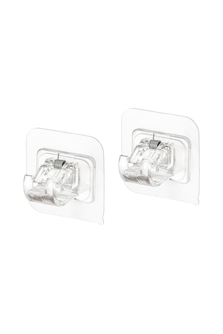 Hfambition Duvar Delik Yok Paspas Çubuk Braketi, Otomatik Yapışkan Arka Yüzü İle Banyo-mutfak Uygun, Abs Malzeme, 2 Adet