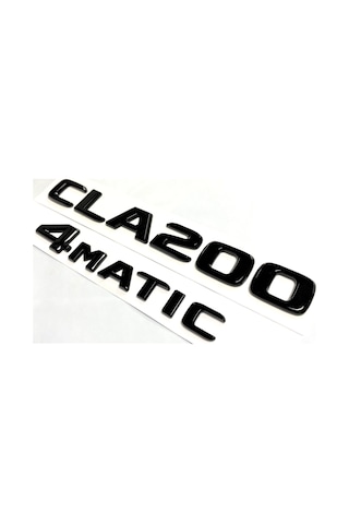 Benz Cla 200 Ve 4matic Piano Black Bagaj Yazısı Seti 2'li 3m 3d Abs