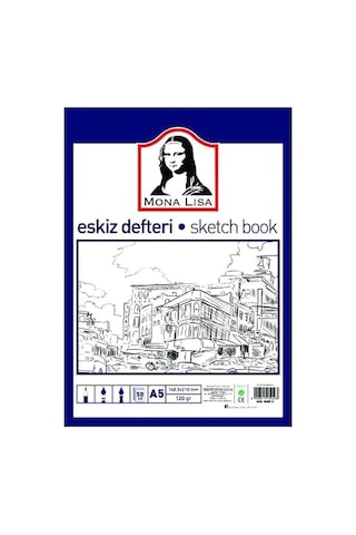 Eskiz Defteri A-5 Dokulu Kağıt Kara Kalem Çalışma Defteri 50 Yaprak 120 Gr 14,8x21 Cm 1 Adet Südor