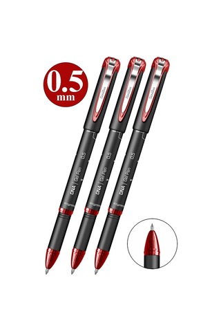 Kırmızı Pilot Kalem Dna Gel Pen 3 Adet Scrikss Pilot Kalem 0.5mm Roller Uç Pilot Kalem İnce Uçlu Likit Mürekkepli