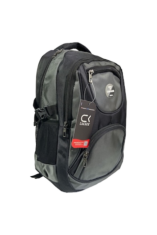 Büyük Su Geçirmeyen Kalın Kumaş Ortopedik Çok Bölmeli Okul Gezi Seyahat Kamp Sırt Çantası 32cmx47cm Gri