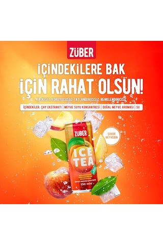 Zuber Ice Tea Şeftali 250 Ml X 3 Adet