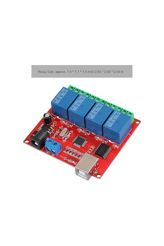 Vkemall 12v 4 Yollu Usb Kontrollü Röle Modülü - Stabil Bağlantı, İki Yollu Giriş, Askeri Seviye Pcb