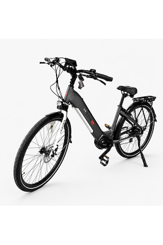 Asvıva B14T 28 Jant Orta Motorlu Hollanda Elektrikli Bisiklet 17,5 Ah Gri