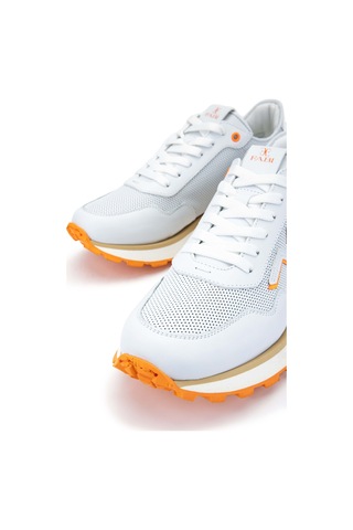Fabi Erkek Hakiki Deri Beyaz/turuncu Sneakers & Spor Ayakkabı 510 Fu0876b Erk Ayk Y24 Bıanco/arancıo Çok Renkli