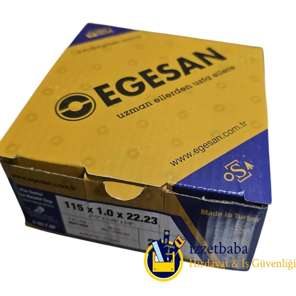 Egesan 115 X 1,0 X 22,23 Inox Serisi İnce Kesme Diski 25 Adet