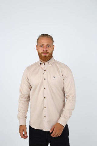 Brango 13241 Erkek Spor Gömlek Bej