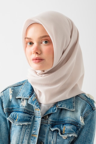 Nisanca Soft Pamuk Jakarlı Eşarp Doğal Dokulu, Hafif Ve Nefes Alan Kumaş- Bambu Kraş Eşarp Yumuşak Dokulu Düz Renk Eşarp, Tesettür Eşarp Vizon