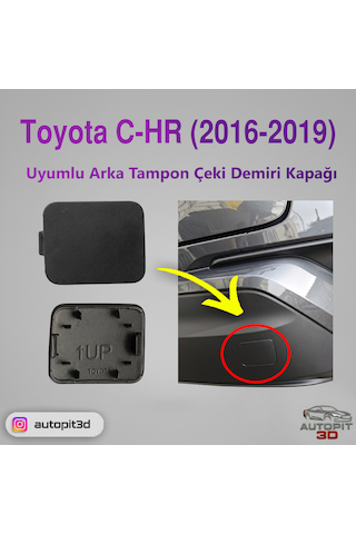 Toyota C-hr 2016-2019 Uyumlu Arka Tampon Çeki Demiri Kapağı