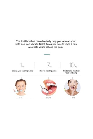 Taşınabilir Elektrikli Diş Fırçası Ipx7 Su Geçirmez Şarj Edilebilir 6 Hız, Beyaz