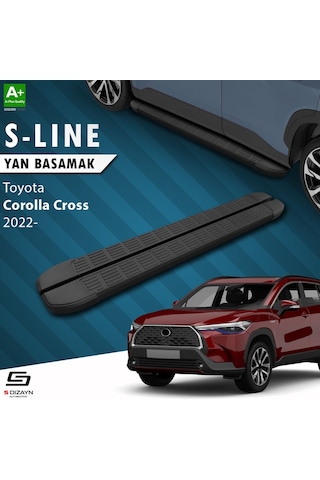 Drstuning S-dizayn Toyota Corolla Cross S-line Siyah Yan Basamak 183 Cm 2022 Üzeri
