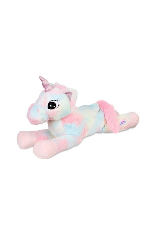 Peluş 60cm Yatan Boynuzlu At Halley 62429 Pembe - Beyaz