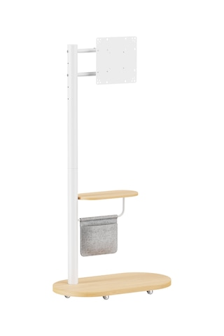 Npo Std5422 17 43" 15kg Tekerlekli Raflı Çantalı Dikey/yatay Açı Ayarlı Mobil Monitör Ve Tv Standı Diğer