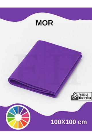 Mor Renk Metrelik Ince Keçe Kumaş Keçe 1 Mm Aktivite Keçesi Renkli Keçe 1 Metre 100 Cm X 100 Cm