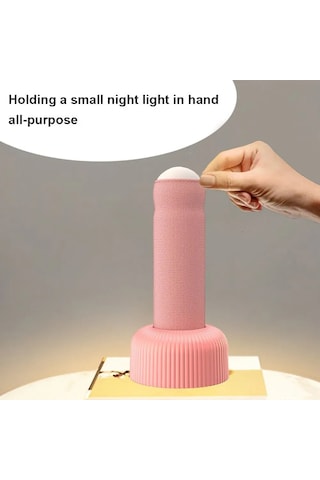 Tenfowee Yatak Başı Lambası: Yaratıcı Tasarım, Taşınabilir Ve Çok Amaçlı Gece Aydınlatması Pembe