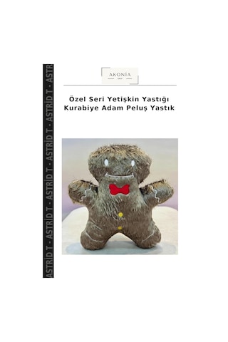 Özel Seri Yetişkin Yastığı Kurabiye Adam Peluş Yastık Çok Renkli