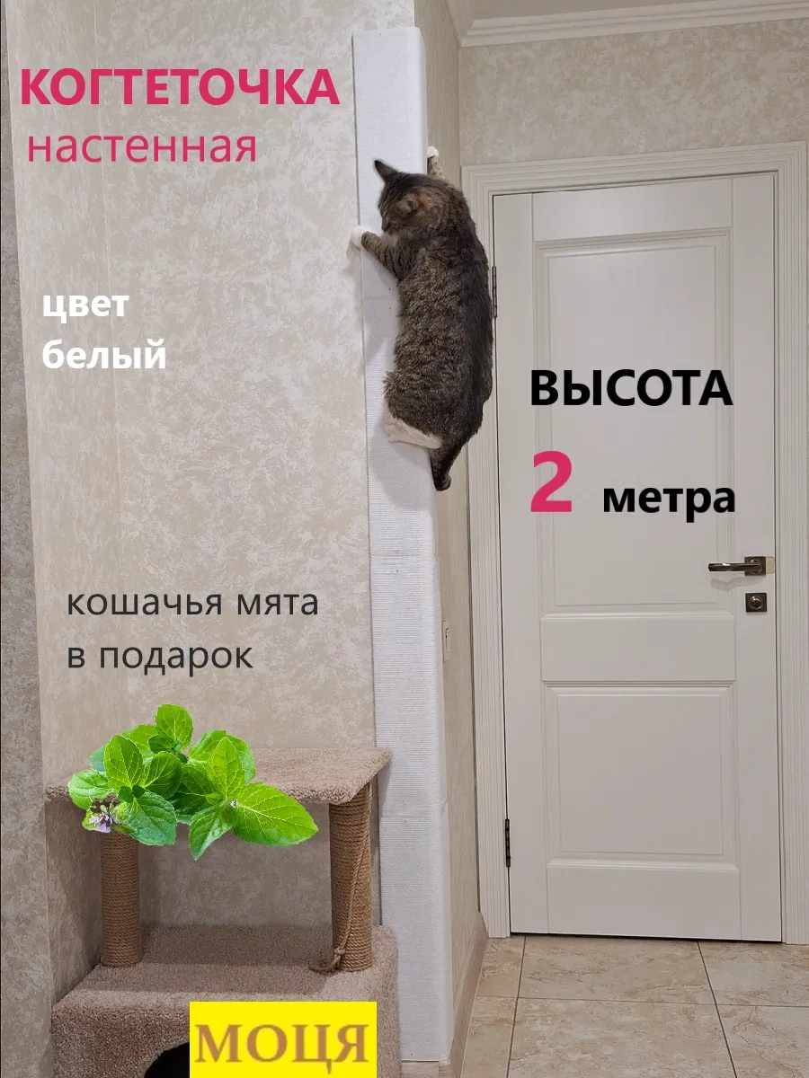 Moca Köpek İçin Köşe Duvara Monte Tırmalama Tahtası 200x23 Cm 242432732