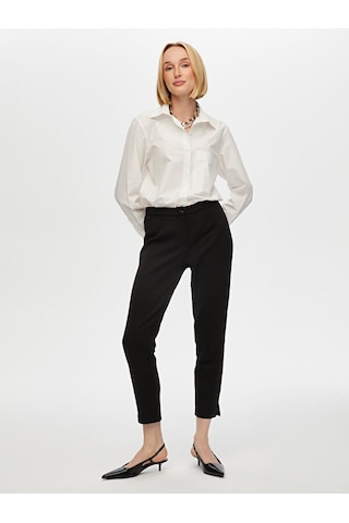 Faik Sönmez Slim Fit Örme Pantolon B00053-1 B00053-110 Siyah