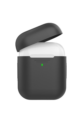 Apple Uyumlu AirPods Kılıf Silikon Tpu Malzeme 1 2 Nesil Pt02 f Bebe Mavi