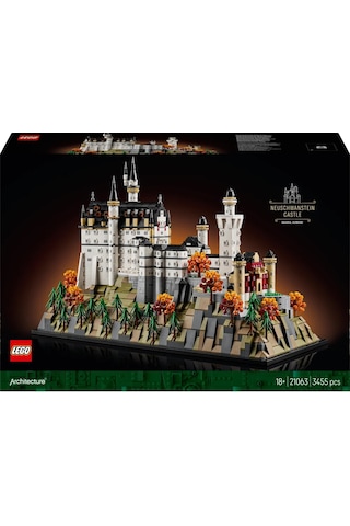 LEGO® Architecture Neuschwanstein Şatosu 21063 - Yetişkinler için Koleksiyonluk Model Yapım Seti (3455 Parça)