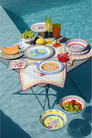 Mamma Mia 6'lı Limon Desenli Yemek Tabağı Seti 28 Cm Çok Renkli