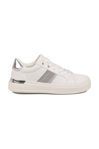 United Colors Of Benetton Bej Gümüş Bağcıklı Cilt Memory Foam Unisex Spor Ayakkabı Bnı-12074 G Bej-gümüş