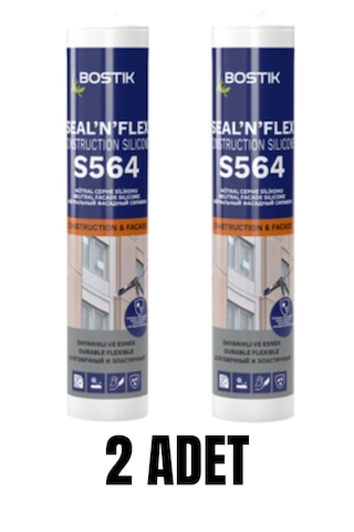 Bostik S564 Nötral Cephe Silikonu Beyaz X2 Adet