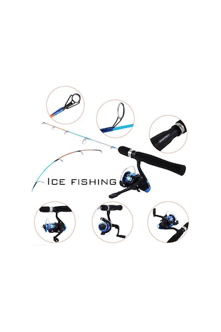 Sougayilang Buz Olta Ve Makara Seti Çok Renkli Metal Kılavuz Doğa Sporları Buz Olta Takımı Seti