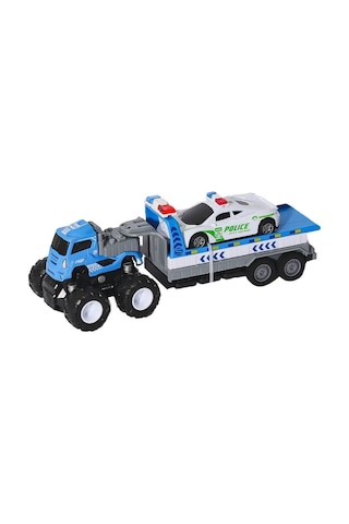 Mey İthalat Klx600-361 Sürtmeli Die Cast 4x4 Polis Arabası Taşıyıcılı -vardem
