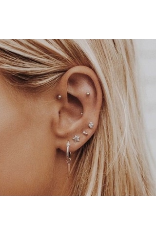 Cerrahi Çelik Top Piercing Tragus Helix Lob Conch Kııkırdak 6 Mm Gold Renk Gold
