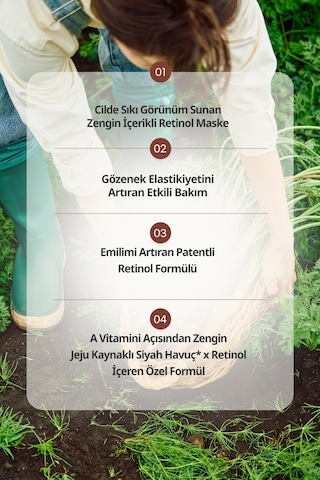 Retinol İçerikli Yaprak Maske Goodal Black Carrot Vita-a Retinol Lifting Gel Sheet Mask