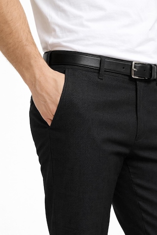 Classics Men Captiva İtalyan Kesim Comfort Fit Erkek Keten Pantolon - 7557 Siyah
