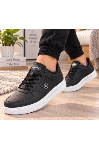Papucumun Dünyası Wickers Unisex Bağcıklı Ultra Hafif Ve Konforlu Sneaker siyah