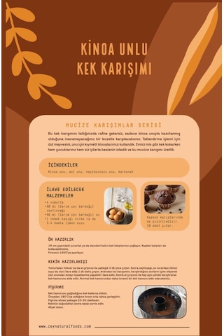 Cey Kinoa Unlu Kek Karışımı 265gr