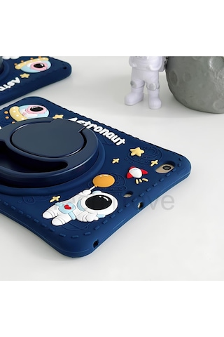 Redmi Pad Se 11 İnç Kılıf Stand Olabilen Askılı Sevimli Astronot Figürlü Tablet Kılıfı Arka Kapak