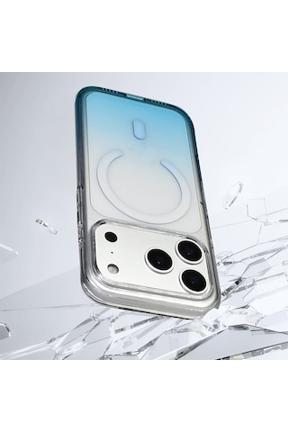 Nihcase Apple Uyumlu iPhone 17 Pro Max Kılıf Rainbow Renkli Septik Manyetik Şarj Kapak