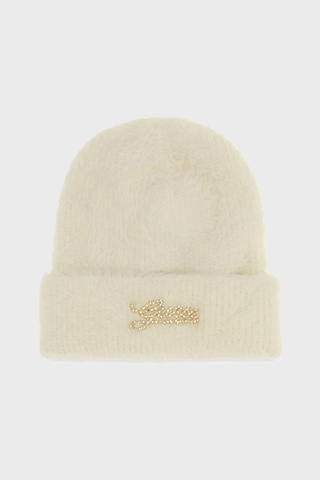 Guess Knitted Logolu Örme Bere Aw5633pol01 Kadın Bere Aw5633 Pol01 Off Ekru