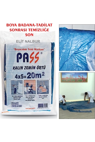 Kalın Zemin Örtüsü Branda Mavi 20M2-Kullanımı Pratik-Dayanıklı-Ta