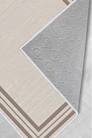 Rovigo Home Dijital Baskı Yıkanabilir Kaymaz Taban Salon Halısı Rvg0466 Kahverengi