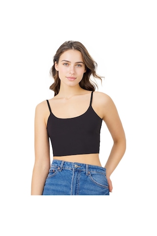 Grımelange Vele Ayarlanabilir İnce Askılı Lazer Kesim 3'lü Paket Crop Syh/byz/ten Rengi Büstiyer