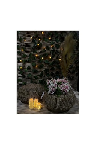 Kare Naturel Hasır Jüt Puf 40x40-12080 Diğer