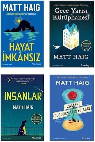 Hayat Imkansız + Geceyarısı Kutuphanesı + İnsanlar + Zamanı Durdurmanın Yolları 4set Hayat Imkansız + Geceyarısı Kutuphanesı + İnsanlar + Zamanı Durdurmanın Yolları 4set