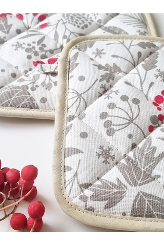 Emılıy Home Pamuklu Kapitone Tutacak Seti 2 Parç 267098480 Beyaz