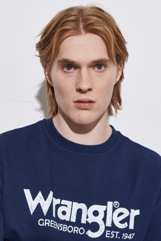 Wrangler Erkek Sweat W212025410 410 LACİVERT Lacivert