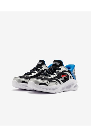 Skechers Skechers Meteor-lights - Brisk-beams Büyük Erkek Çocuk Gri Işıklı Spor Ayakkabı 403848l Slbk Gri