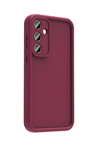 Mobilefix Galaxy Uyumlu A56 Kılıf Kamera Korumalı Ananas Kapak - Mürdüm Mürdüm