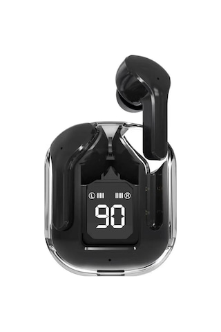 Vaorlo Tws Kablosuz Bluetooth Kulaklık Şeffaf Şarj Çantası Ile Taşınabilir Spor Kulaklık Kulak Bluetooth Kulaklık Android İos Uyumlu Için